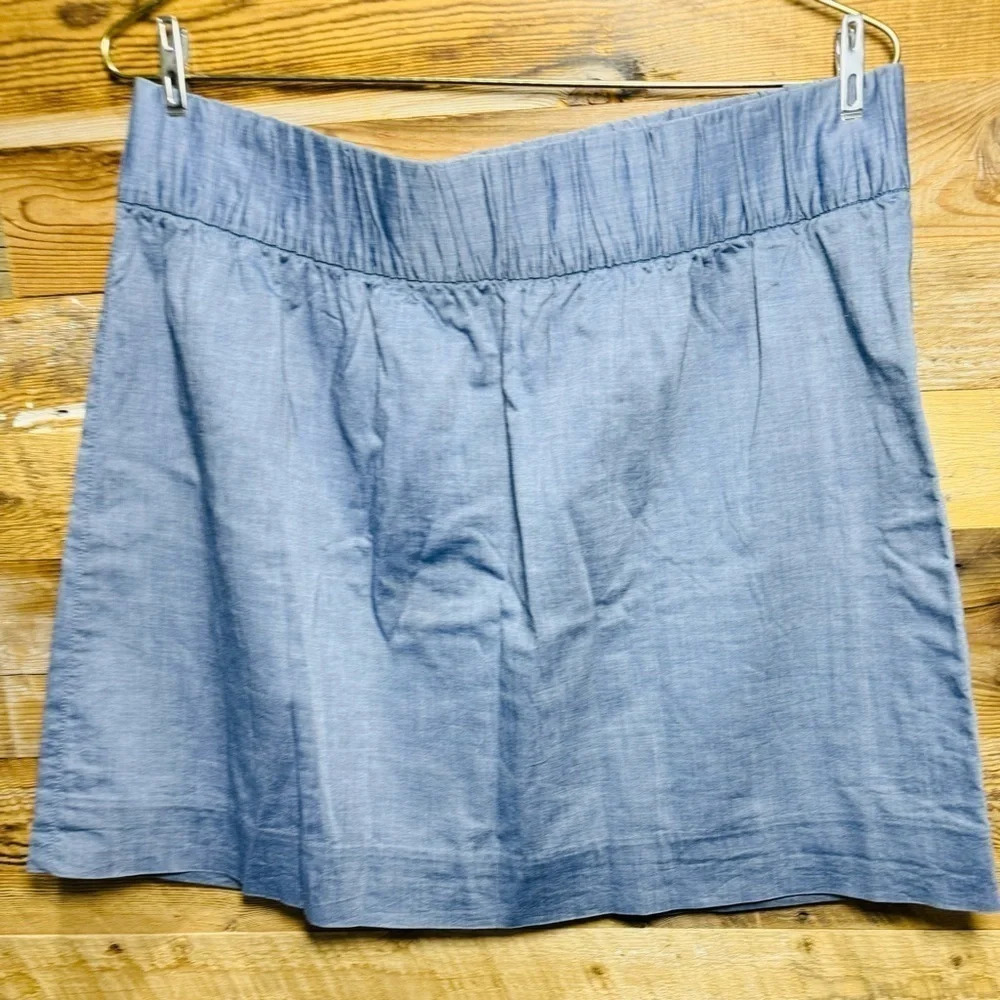 Tommy Hilfiger chambray mini lined beach streetwear light denim pull on summer